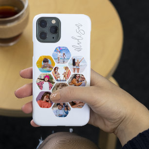 Coque Pour iPhone 14 Pro Collage Multi Photo Simple Moderne Personnalisé