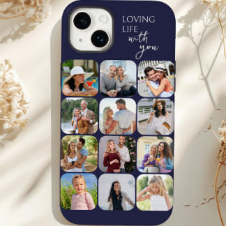 Coque Pour iPhone 14 Plus Collage photo 12 Grille d'images La vie en rose av