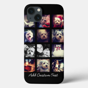 iPhone 13 Case Collage photo avec Arrière - plan noir