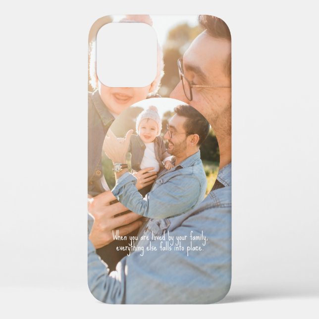 Coques Case-Mate iPhone Collage photo de la Loupe cadre rond simple (Verso)