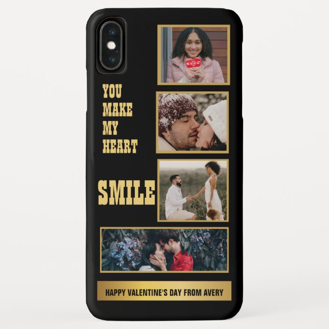 Coques Case-Mate iPhone Collage photo en couple et belle citation romantiq (Dos)