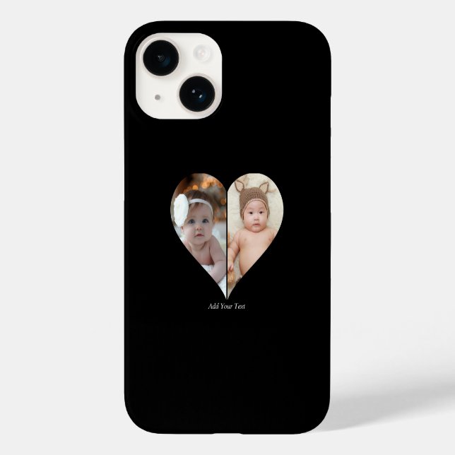 Coques Case-Mate iPhone Collage photo en forme de coeur 2 (Verso)