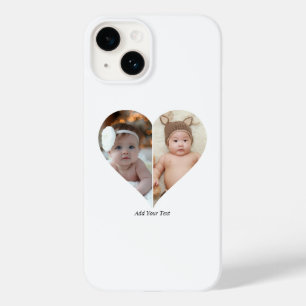 Coque Pour iPhone 14 Collage photo en forme de coeur 2
