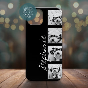 Coque Pour iPhone 15 Collage photo Instagram noir et blanc