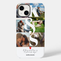 Collage photo Love Couples Monogramme personnalisé