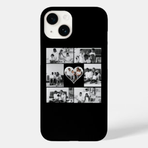 Coque Pour iPhone 14 Collage photo noir et blanc 7