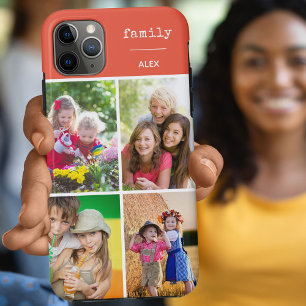 Case-Mate iPhone Case Collage photo orange famille 4 personnalisé