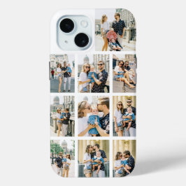 Coque Pour iPhone 15 Collage photo personnalisé 10