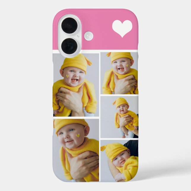Coques Case-Mate iPhone Collage Photo Personnalisé Avec Coeur (Verso)