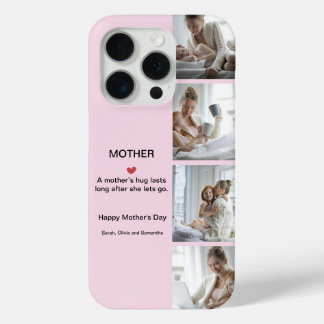 Coque iPhone 15 Pro Collage photo personnalisé | Cadeau de la fête des