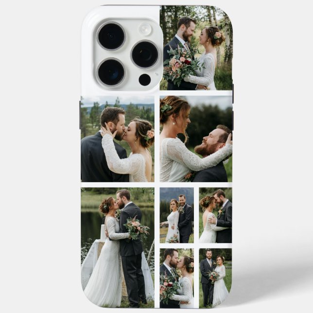 Coques Case-Mate iPhone Collage photo personnalisé de 8 photos (Verso)