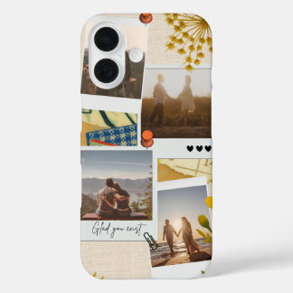 Coques iPhone 16 Collage photo personnalisé pour couple | 'Ravi que