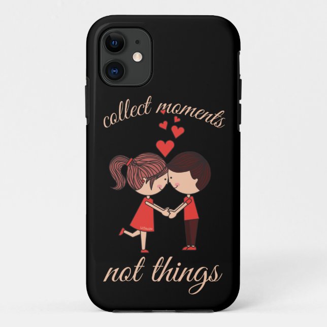 Coques Case-Mate iPhone COLLECTER DES MOMENTS PAS DES CHOSES mignonnes rom (Dos)