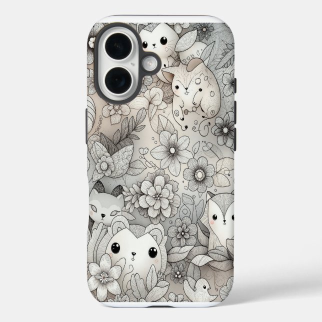 Coques Case-Mate iPhone Collection d'animaux Abstraits amusants (Verso)