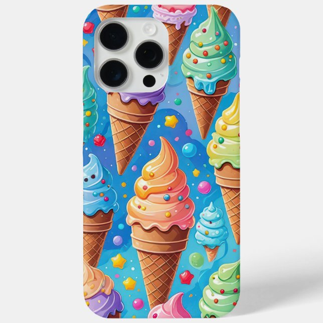 Coques Case-Mate iPhone Collection de cônes de crème glacée estivale (Verso)
