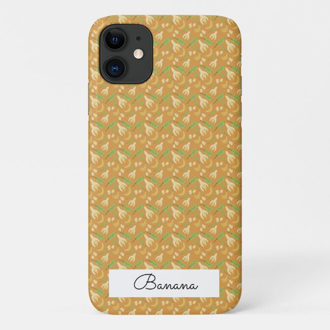 Coques Case-Mate iPhone Collection de Motifs de paniers de fruits - Banane (Dos)