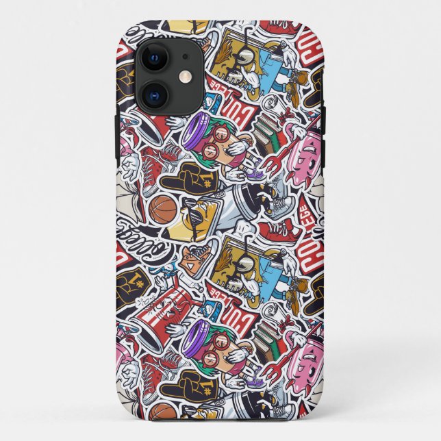 Coques Case-Mate iPhone College Dynamic Art Urban Graffiti motif (Dos)