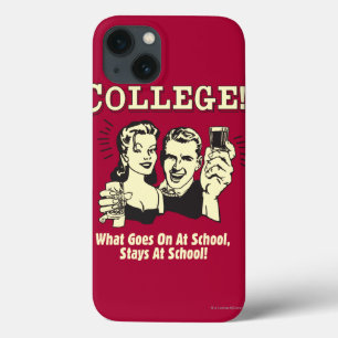 Etui iPhone 13 College: What Goes On School Stays