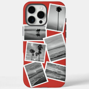 Coques iPhone 16 Pro Max Colloque photo personnalisée en noir et blanc élég