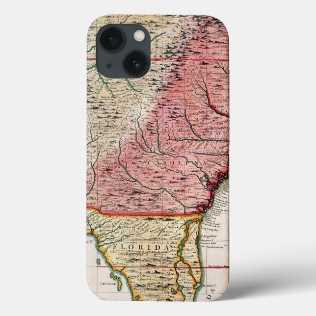 COQUES Case-Mate iPhone COLONIAL AMERICA MAP, 1733 (Verso)