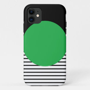 Case-Mate iPhone Case Colorbloc noir blanc et cercle vert