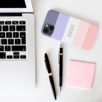 Colorblock Horizontale Bande Rose, Peach & Purple