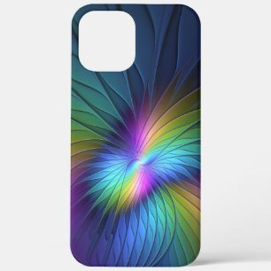 Case-Mate iPhone Case Coloré Avec Bleu Moderne Art Fractal Abstrait
