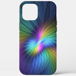 Case-Mate iPhone Case Coloré Avec Bleu Moderne Art Fractal Abstrait