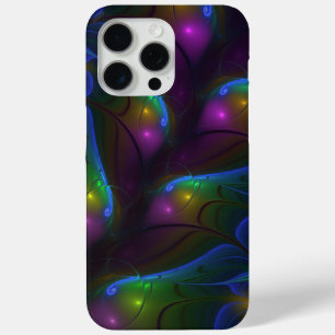 Coque iPhone 15 Pro Max Coloré Lumineux Abstrait moderne Trippy Fractal