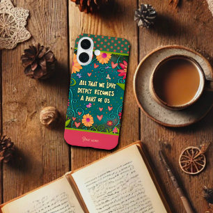 Coques iPhone 16 Colorful Cheerful Love Citation amusant Inspiriity