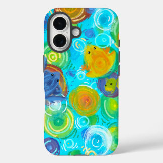 Coques iPhone 16 Colorful Frog Rainbow Water Phone Case