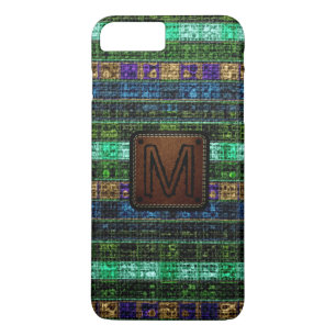 Case-Mate iPhone Case Colorful Mosaic Burlap Élégant cuir look #19