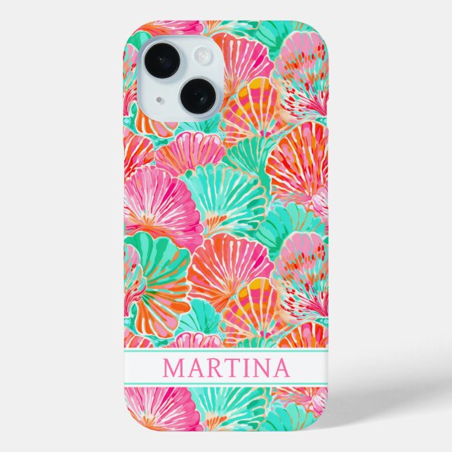 Coques Case-Mate iPhone Colorful Shells Monogrammed (Verso)
