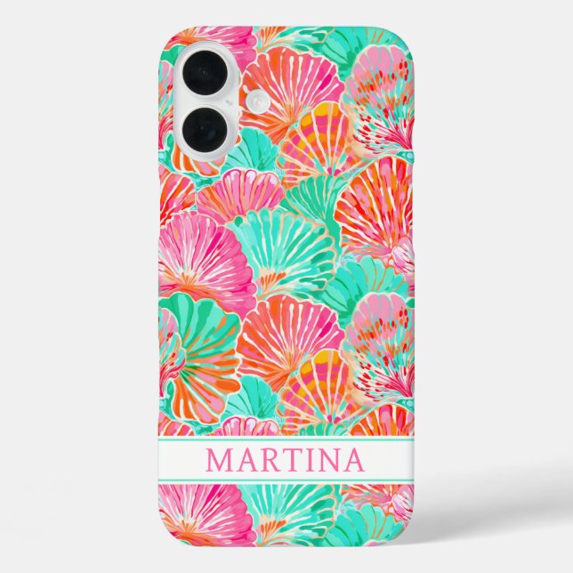 Coques Case-Mate iPhone Colorful Shells Monogrammed (Verso)