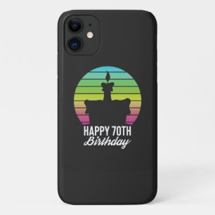Case-Mate iPhone Case colorful vintage happy 70th birthday cake