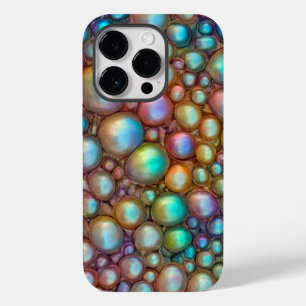 Coque Pour iPhone 14 Pro Coloris holographiques bulles envelopper texture m