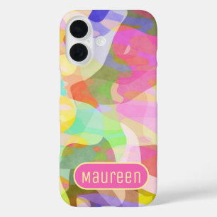Coques iPhone 16 Coloris Pastel Pièces Art Abstrait