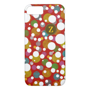 Coque iPhone 8/7 colors on polka dots pattern custom Z
