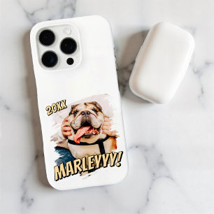 Coques iPhone 16 Pro Comic moderne simple Grunge personnalisé photo pou
