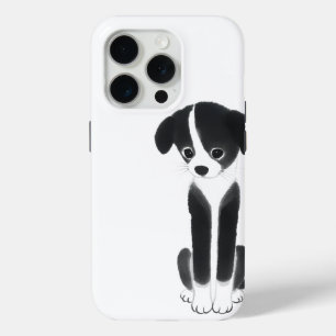 Coque iPhone 15 Pro Compagnon Silencieux – Chiots Zen Ink