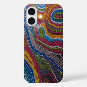 Coques iPhone 16 Composition Abstraite des petits points colorés