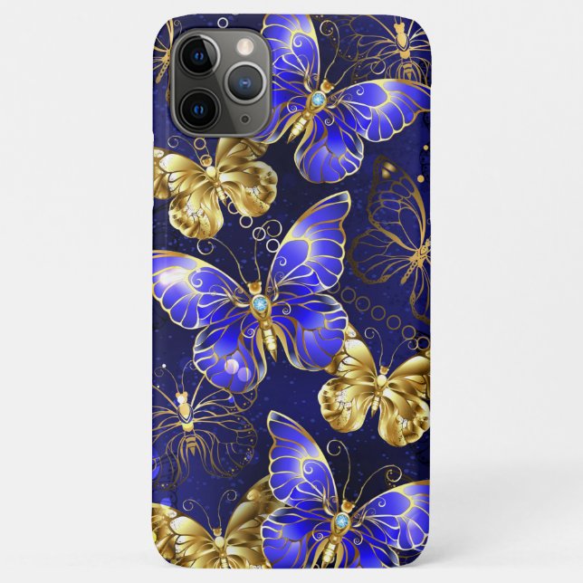 Coques Case-Mate iPhone Composition avec papillons Sapphire (Dos)