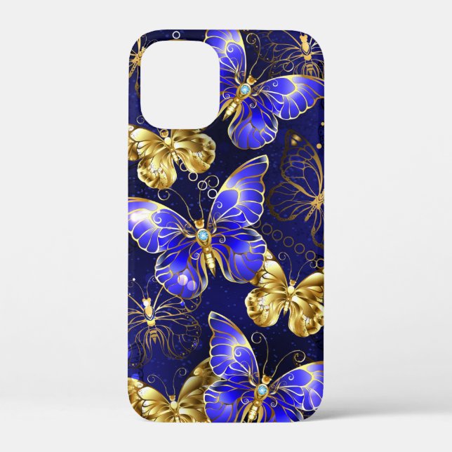 Coques Case-Mate iPhone Composition avec papillons Sapphire (Verso)
