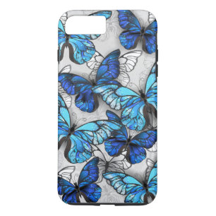 Case-Mate iPhone Case Composition des White and Blue Butterflies