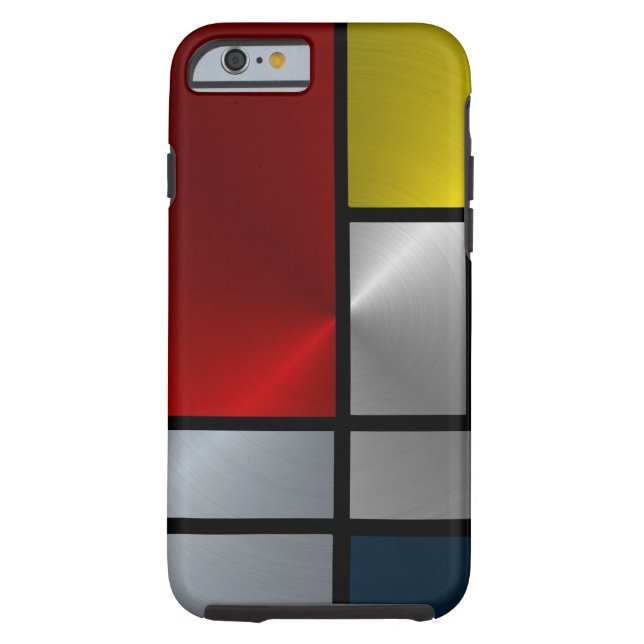 Coques Case-Mate iPhone Composition en Piet Mondrian (acier) (Dos)