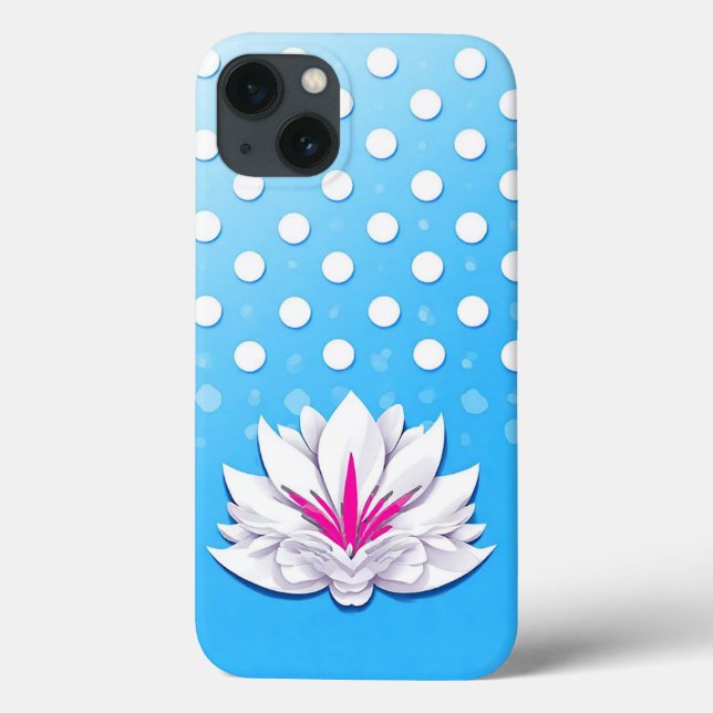 Coques Case-Mate iPhone Composition florale créative à fond à pois (Verso)