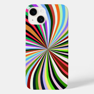 Coques Pour iPhone Conception abstraite de la spirale colorée vive et