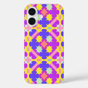 Coques iPhone 16 Conception Abstraite Géométrique Colorée