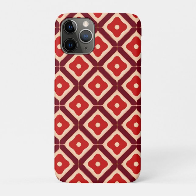 Coques Case-Mate iPhone Conception Abstraite Géométrique Rouge (Dos)