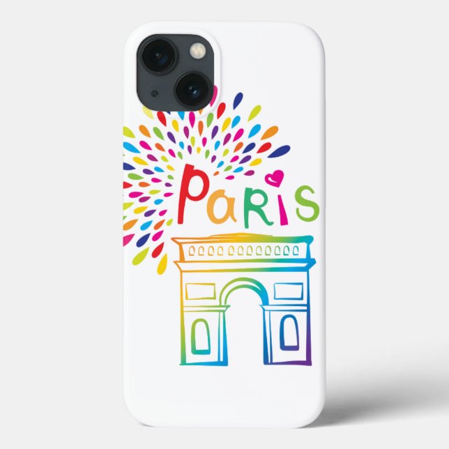 Coques Case-Mate iPhone Conception au néon de Paris France | Arc de (Verso)